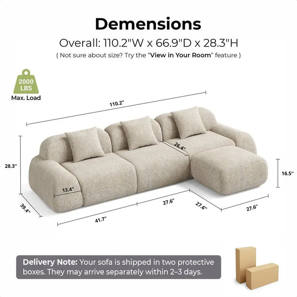 Cozy LuxeChenille Sectional Sofa